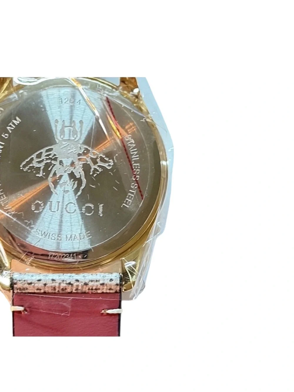NWT Full Set Gucci G-Timeless YA1264038 Unisex Canvas Floral Gold 38mm⁠